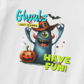 Halloween-geesten willen gewoon plezier hebben gra t-shirt