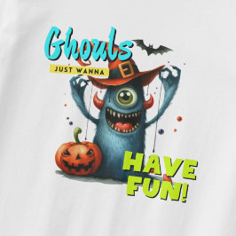 Halloween-geesten willen gewoon plezier hebben gra t-shirt