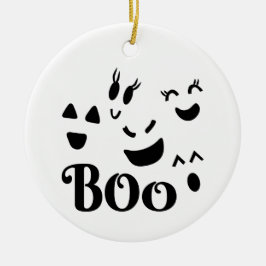 Halloween Geestgezichten Boe Keramisch Ornament