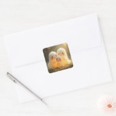 Halloween Geestige Schatjes Vierkante Sticker (Envelop)