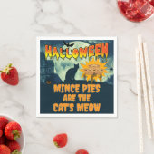 Halloween Gehakt Pies zijn de Kat's Meow Servet (Insitu)