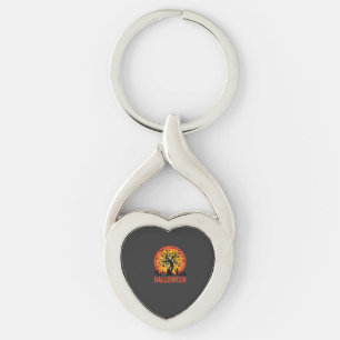 Halloween Geheime Boom Heks en Zwarte Katten Sleutelhanger