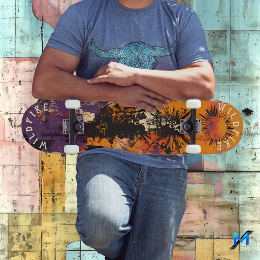 Halloween-geïnspireerde en gedurfde Sunburst Graff Persoonlijk Skateboard