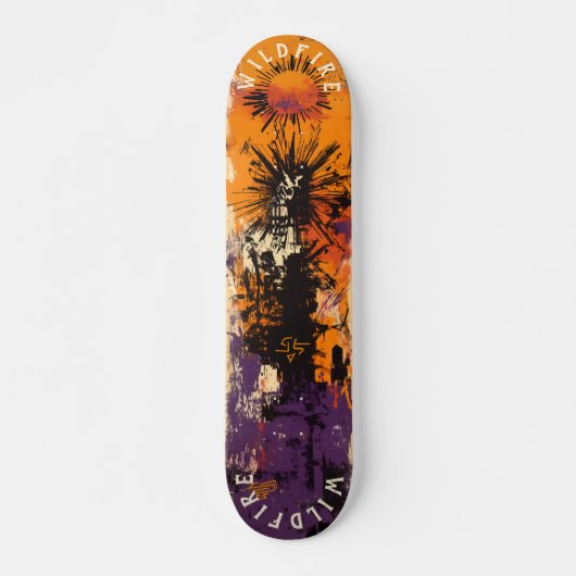 Halloween-geïnspireerde en gedurfde Sunburst Graff Persoonlijk Skateboard (Voorkant)