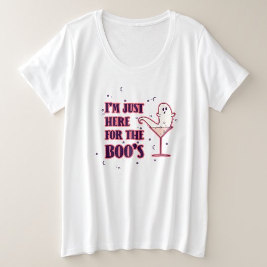 Halloween Geist Grote Maat T-shirt (Design voorkant)