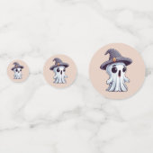 Halloween: Geist mit Hut -  Confetti (Achterkanten)