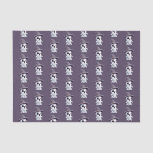 Halloween: Geist mit Hut -  Tissuepapier (Voorkant)