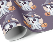 Halloween: Geist mit Kürbissen -  Cadeaupapier (Rol Hoek)