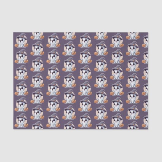 Halloween: Geist mit Kürbissen -  Tissuepapier (Voorkant)