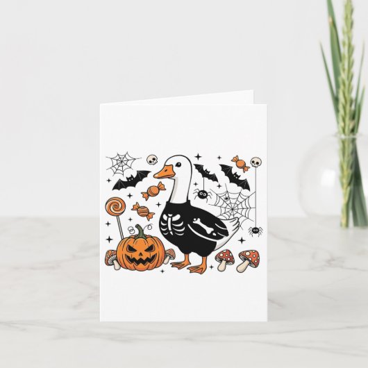 Halloween Gekke-goose Spooky Seizoen Honking Jack- Kaart (Voorkant)