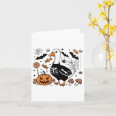 Halloween Gekke-goose Spooky Seizoen Honking Jack- Kaart (Gele Bloem)