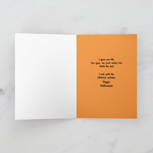 Halloween-gekte Kaart (Binnen)