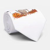 Halloween Gele Labradors Retriever Stropdas (Opgerold)