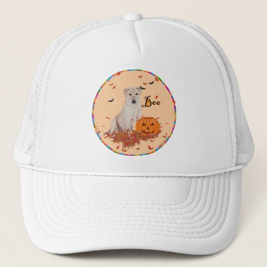 Halloween Gele Labradors Retriever Trucker Pet (Voorkant)
