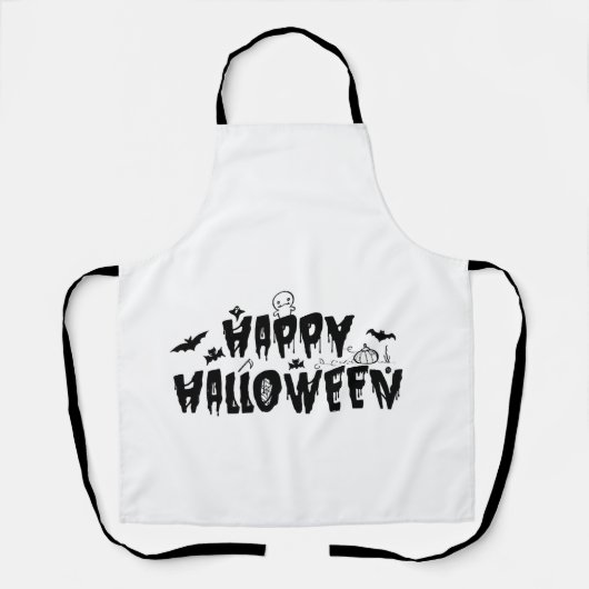 Halloween Gelukkig Schort (Voorkant)