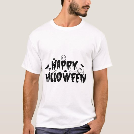 Halloween Gelukkig T-shirt (Voorkant)
