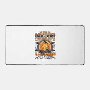 Halloween Gelukkig Vissen Zwarte Katten Pompoenen  Bureaumat