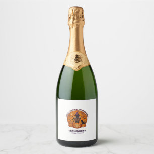 Halloween Gelukkige Leraar Zwarte Kat Heksenhoed P Sparkling Wijnetiket