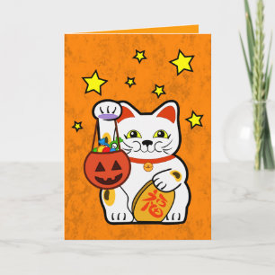 Halloween geluksvogel kaart
