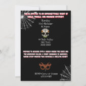 Halloween gemaskerd deel verkleed bal kaart (Achterkant)