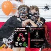 Halloween gemaskerd deel verkleed bal kaart