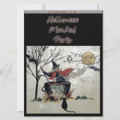  Halloween Gemaskerde Feestheksenketel Kaart (Voorkant)