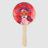 Halloween gemaskerde party hand fan handwaaier (Voorkant)