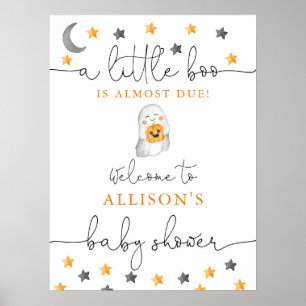 Halloween gender-neutraal baby shower welkomstteke poster