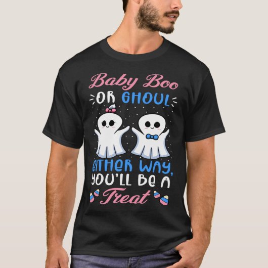 Halloween Gender onthullen Baby Boo of Ghoul Baby T-shirt (Voorkant)