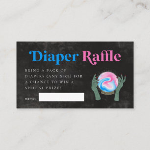 Halloween Gender onthullen Diaper Raffle Ticket Informatiekaartje
