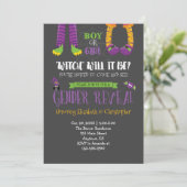 Halloween Gender onthulling Baby shower Kaart (Staand voorkant)