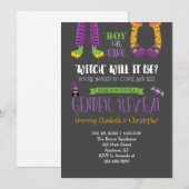 Halloween Gender onthulling Baby shower Kaart (Voorkant / Achterkant)