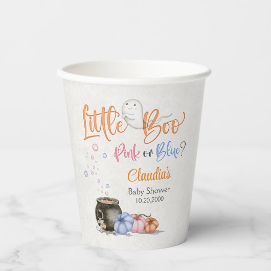 Halloween Gender onthulling Baby shower Papieren Bekers (Voorkant)