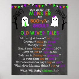 Halloween Gender onthulling Poster oude vrouwen