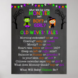 Halloween Gender onthulling Poster oude vrouwen