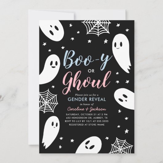 Halloween gender openbaring kaart (Voorkant)