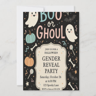 Halloween Gender Reopenbaarmakingsfeest Kaart