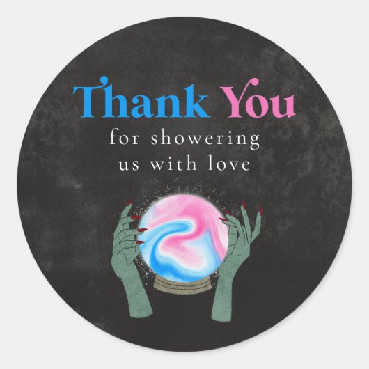 Halloween Gender Reopenbaarmakingsfeest Ronde Sticker (Voorkant)