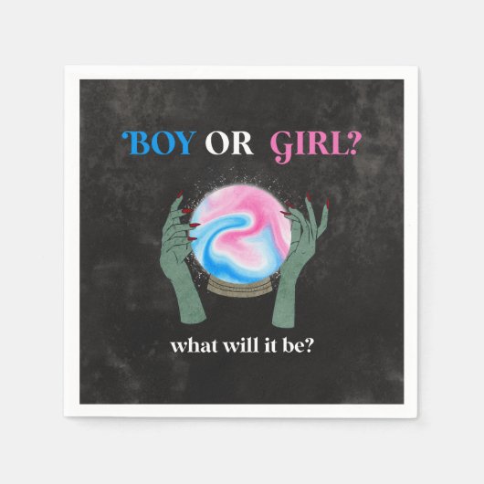 Halloween Gender Reopenbaarmakingsfeest Servet (Voorkant)