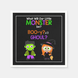 Halloween Gender Reveal Papieren servetten