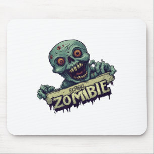 Halloween-generatie met scroll zombie-kostuum muismat