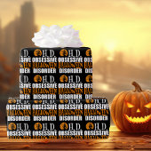 Halloween geobsedeerd spookhuis zwart cadeaupapier