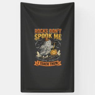 Halloween Geologie Docent Bang maken Spandoek