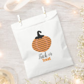 Halloween Geometric Pumpkin Stripes Bedankzakje (Geknipt)