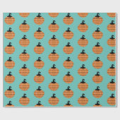 Halloween Geometrische Pompoen Strepen Patroon Cadeaupapier (Vlak)