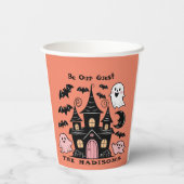 Halloween gepersonaliseerd worden onze gast spookh papieren bekers (Achterkant)