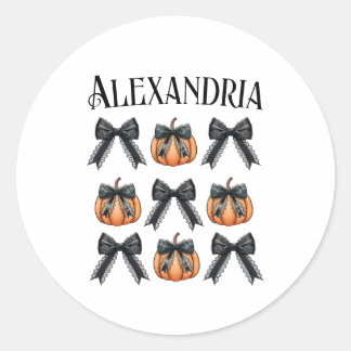 Halloween Gepersonaliseerde Naam Ronde Sticker