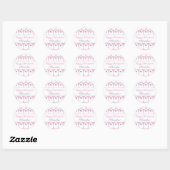 Halloween gepersonaliseerde Schattigee geesten Roz Ronde Sticker (Vel)
