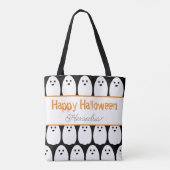 Halloween Gepersonaliseerde Schattigee Geesten Tote Bag (Achterkant)