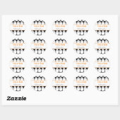 Halloween Gepersonaliseerde Schattigee Geesten Tri Ronde Sticker (Vel)